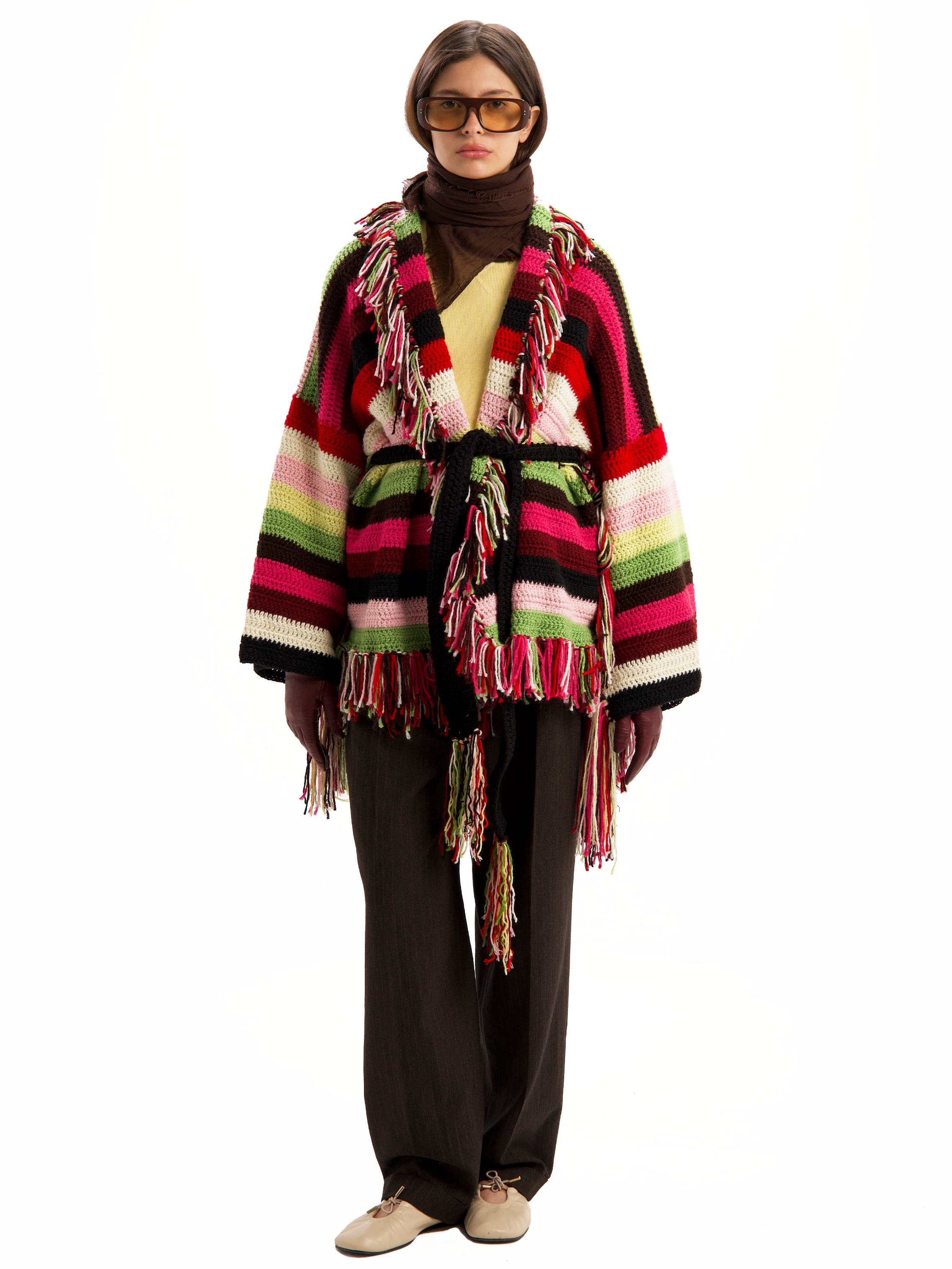 POUSSI WOOL KNIT CARDIGAN