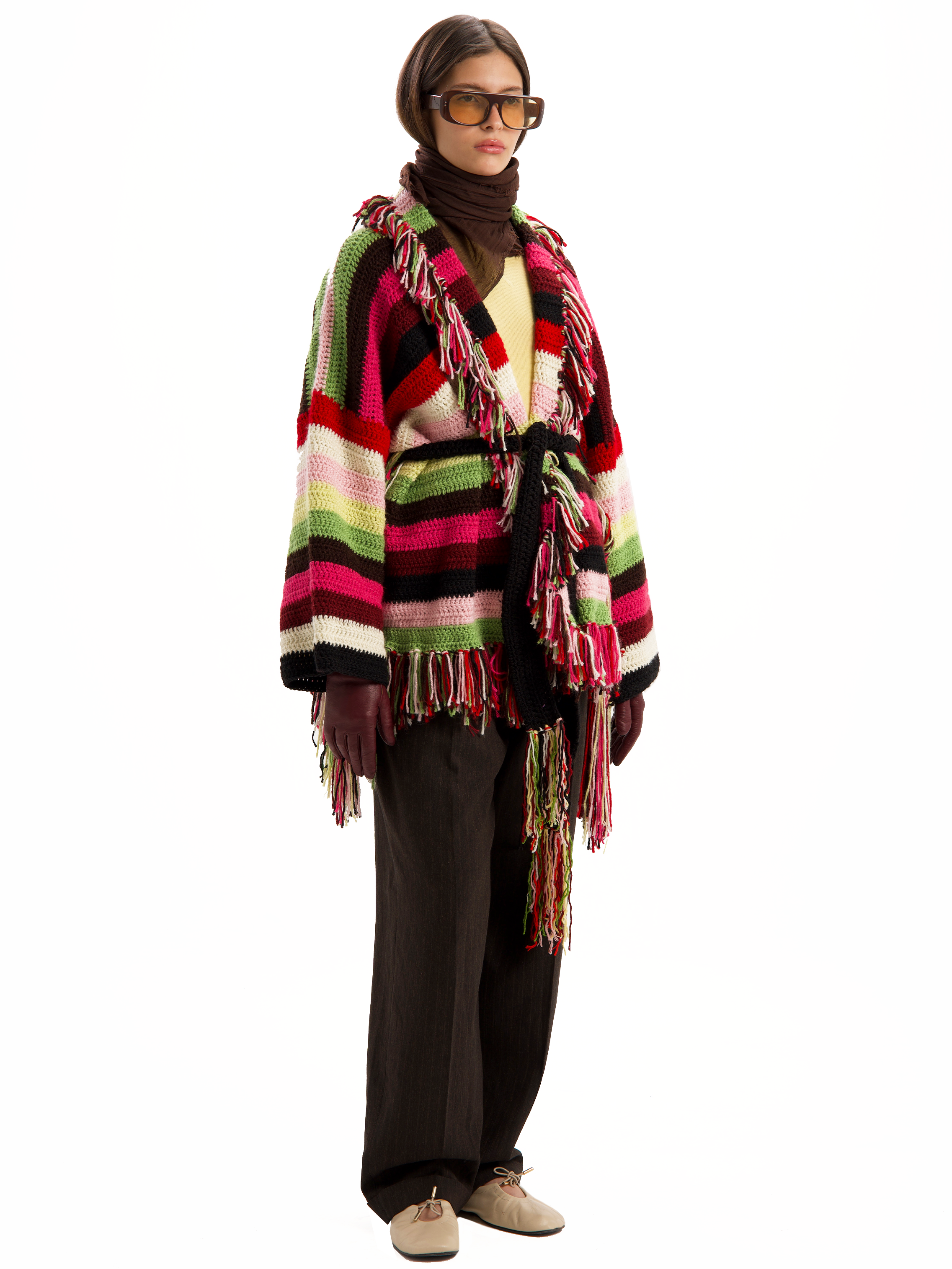 POUSSI WOOL KNIT CARDIGAN