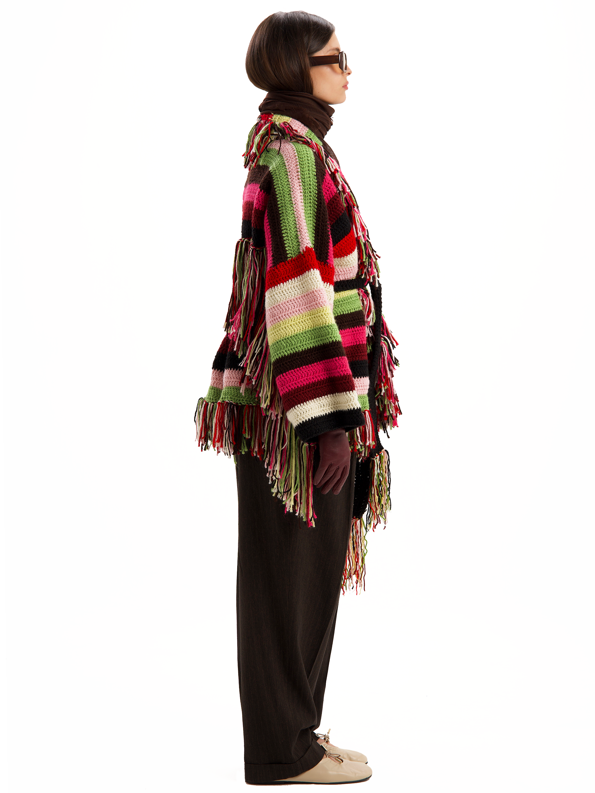 POUSSI WOOL KNIT CARDIGAN