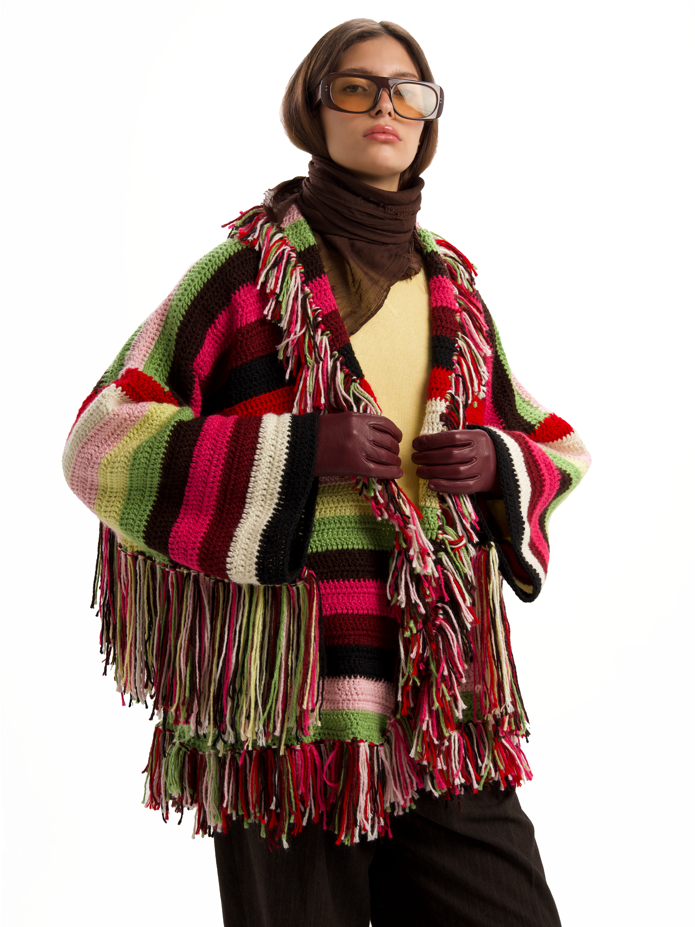 POUSSI WOOL KNIT CARDIGAN