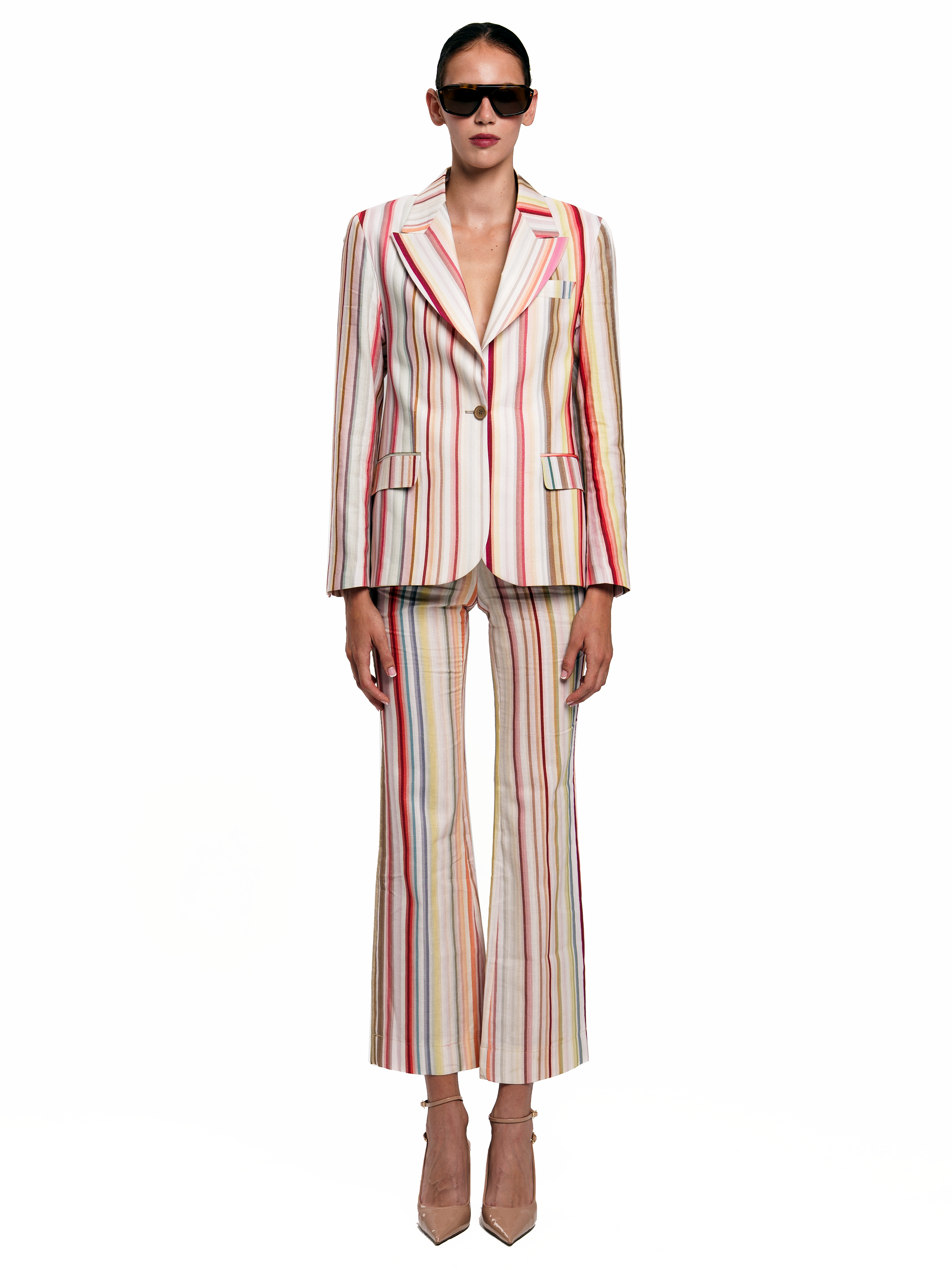 BLUSH LINEN TAILORED SUIT
