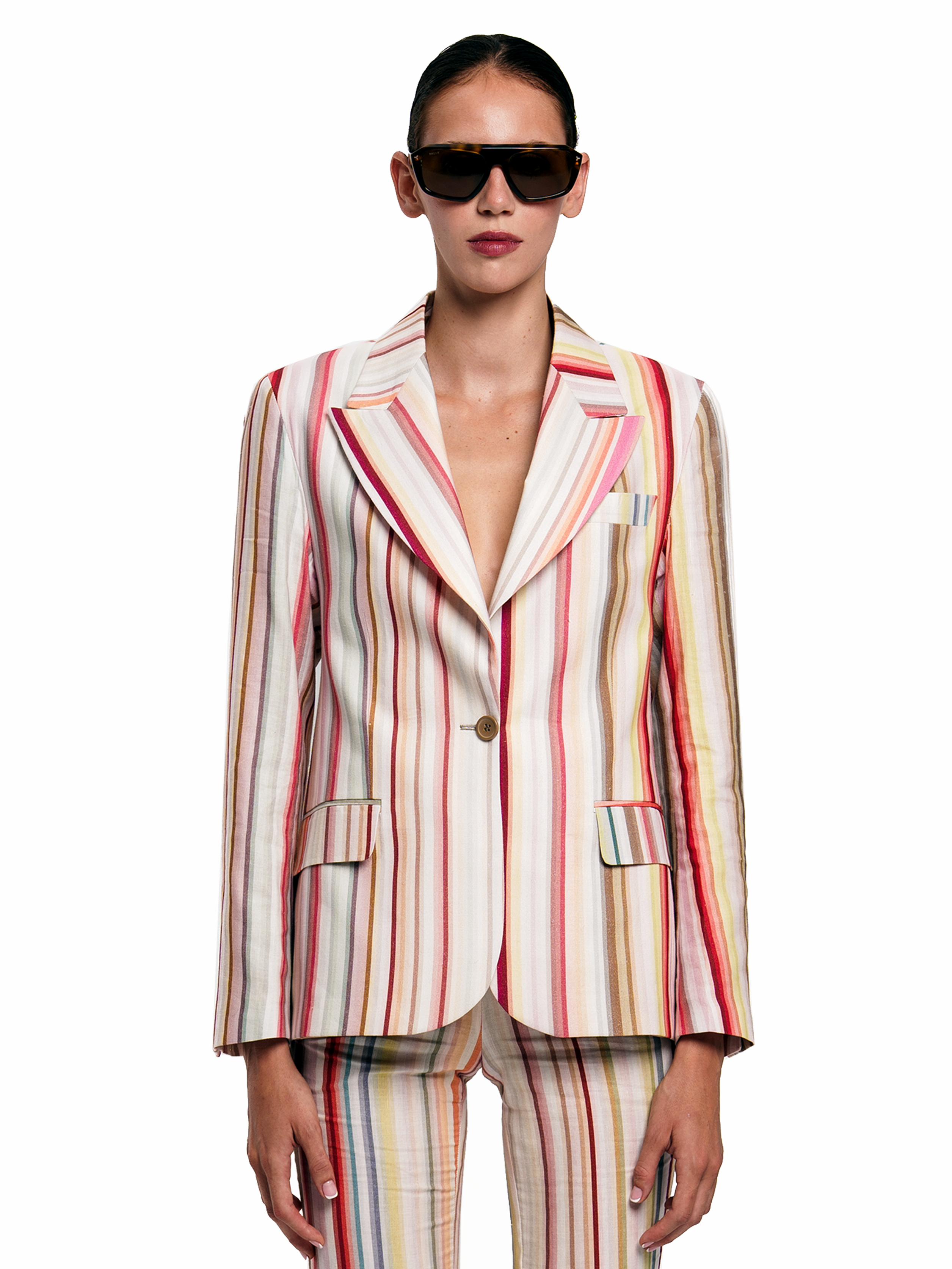 BLUSH LINEN TAILORED SUIT
